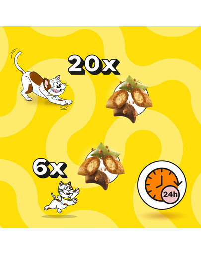 DREAMIES Shake Ups Multivitamins Chrupiące przysmaki dla kota Uczta z owocami morza 55 g